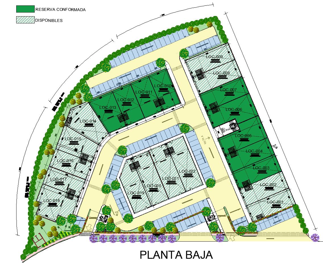 Planta Baja - Distribución de Locales Comerciales
